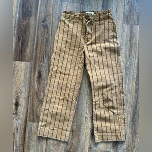 Madewell Emmett crop pant in a plaid pattern. Size 25